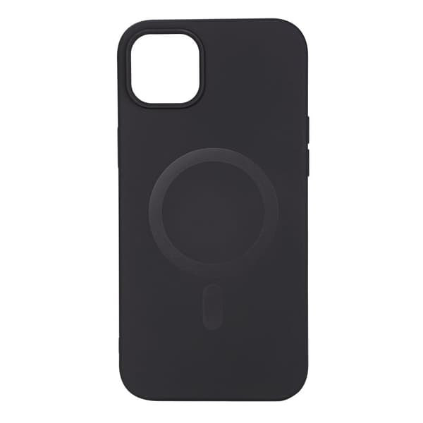 Essentials iPhone 14 Plus Mag-bakdeksel i silikon, svart