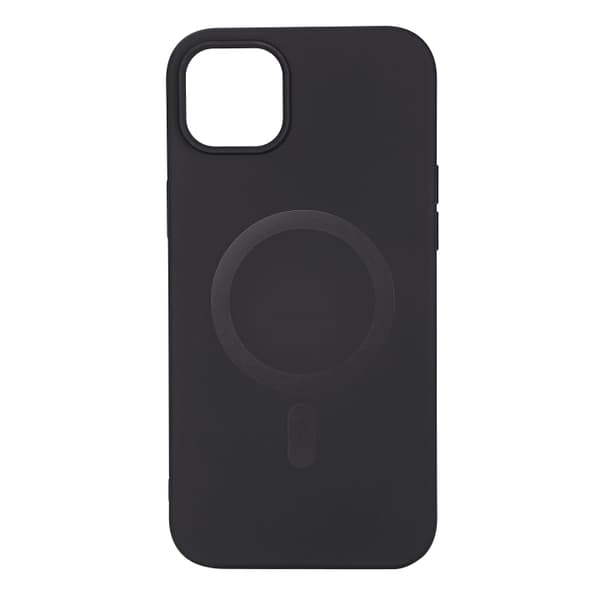 Essentials iPhone 14 Plus Mag-bakdeksel i silikon, svart