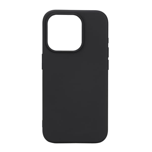 Essentials iPhone 15 Pro bakdeksel i silikon, svart