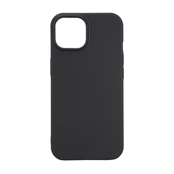 Essentials iPhone 15 TPU back cover, 99% recycled, black