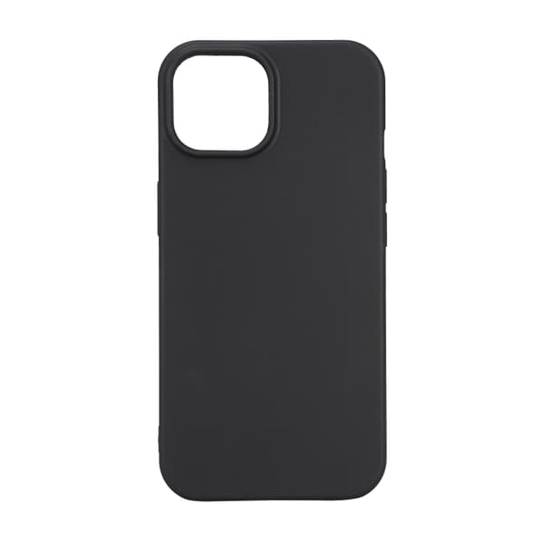 Essentials iPhone 15 TPU back cover, 99% recycled, black