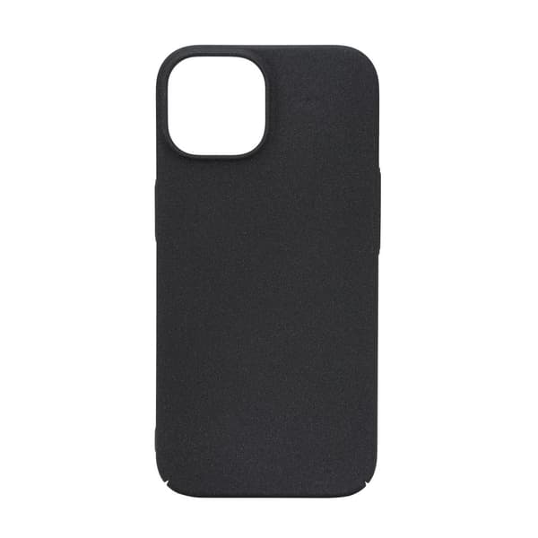 Essentials iPhone 15 sand bursted back cover, black/grey