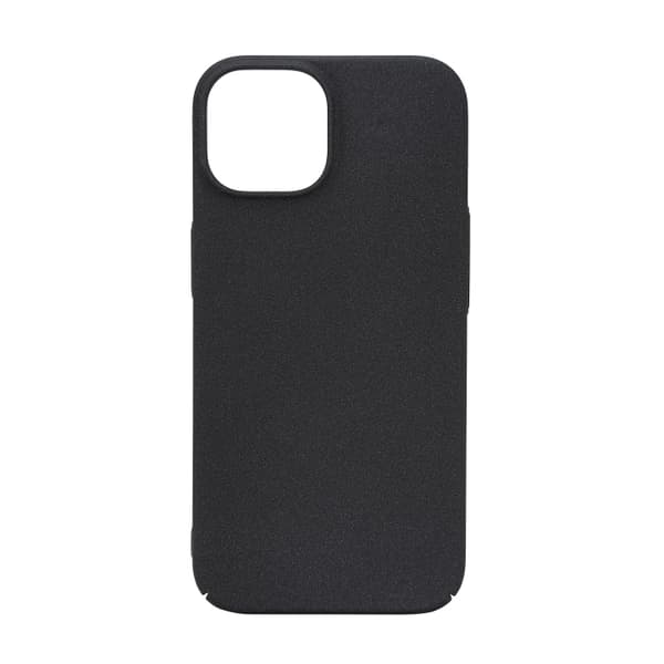 Essentials iPhone 15 sand bursted back cover, black/grey