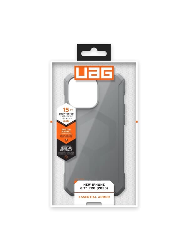 Urban Armor Gear iPhone 15 Pro Max Essential Armor Magsafe  - Silver