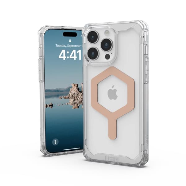 Urban Armor Gear iPhone 15 Pro Max Plyo Magsafe - Ice/Rose Gold