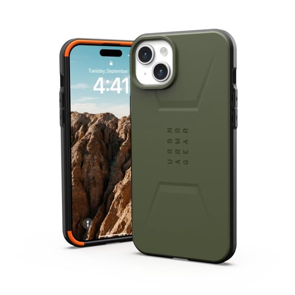 Urban Armor Gear iPhone 15 Plus Civilian Magsafe  - Olive Drab