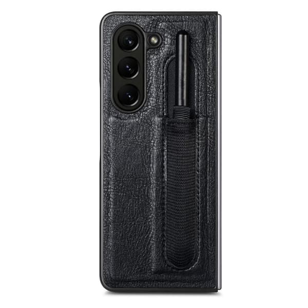 Läderfodral med pennhållare för Samsung Galaxy Z Fold 5