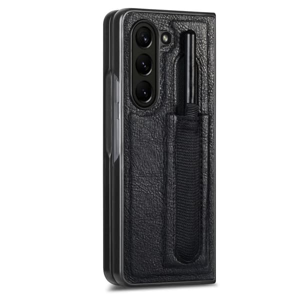 Läderfodral med pennhållare för Samsung Galaxy Z Fold 5