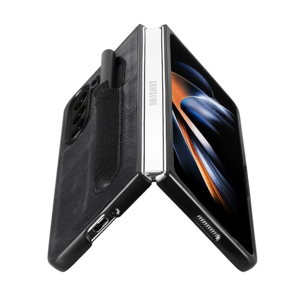 Läderfodral med pennhållare för Samsung Galaxy Z Fold 5