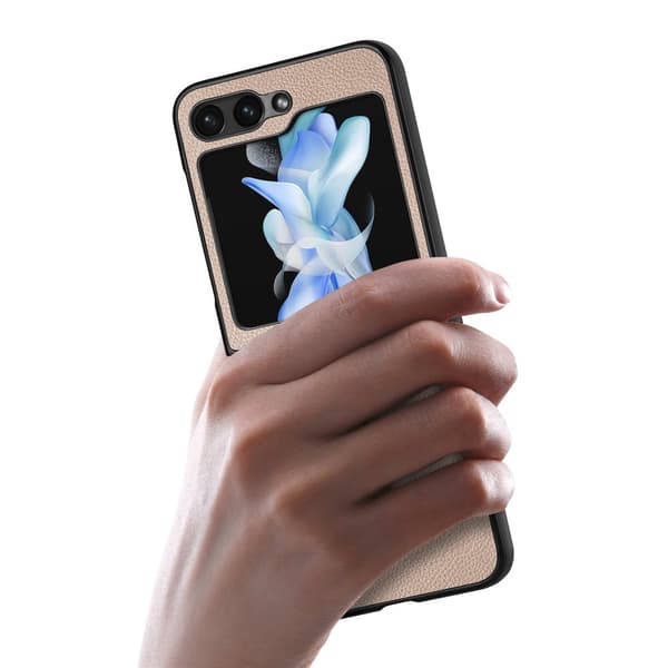 Galaxy Z Flip 5 - Elegant Litchi-mönstrat skal
