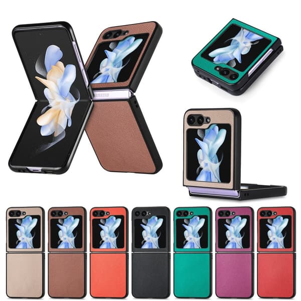 Galaxy Z Flip 5 - Elegant Litchi-mönstrat skal