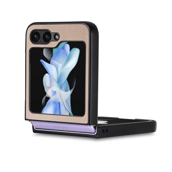 Galaxy Z Flip 5 - Elegant Litchi-mönstrat skal