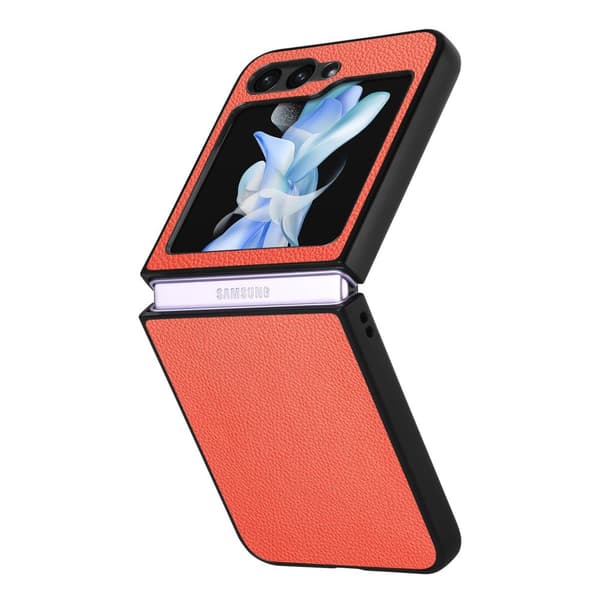 Galaxy Z Flip 5 - Elegant Litchi-mönstrat skal