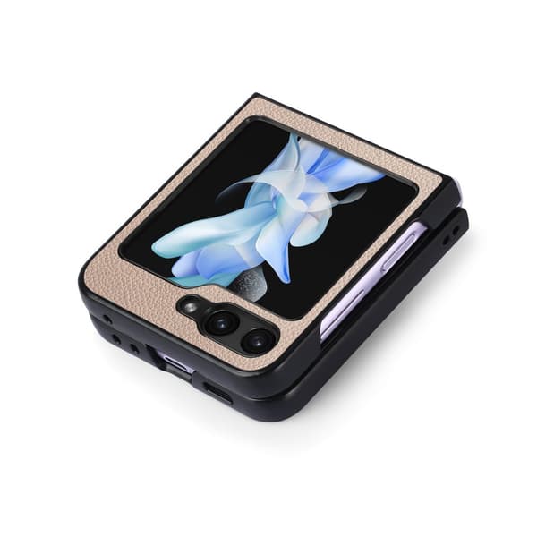 Galaxy Z Flip 5 - Elegant Litchi-mönstrat skal