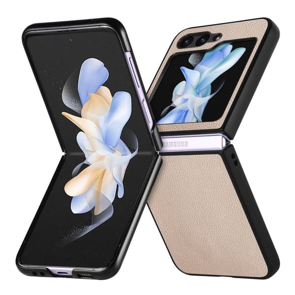 Galaxy Z Flip 5 - Elegant Litchi-mönstrat skal