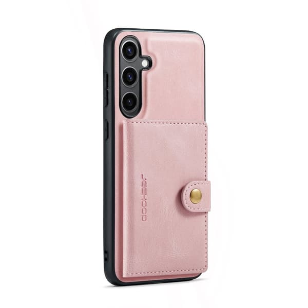 Läderplånbok med magnetiskt hållare för Galaxy S24