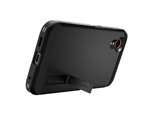Spigen Tough Armor - Baksidesskydd för mobiltelefon - polykarbonat, termoplastisk polyuretan (TPU) - svart - för Samsung Galaxy XCover7