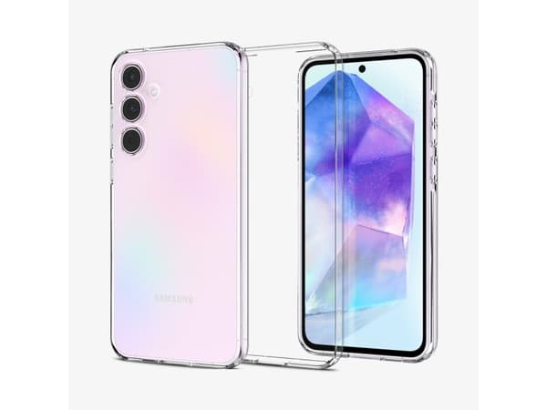 Spigen Liquid Crystal - Baksidesskydd för mobiltelefon - termoplastisk polyuretan (TPU) - CrystalClear - för Samsung Galaxy A55