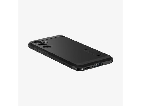 Spigen Tough Armor - Baksidesskydd för mobiltelefon - polykarbonat, termoplastisk polyuretan (TPU) - svart - för Samsung Galaxy A35