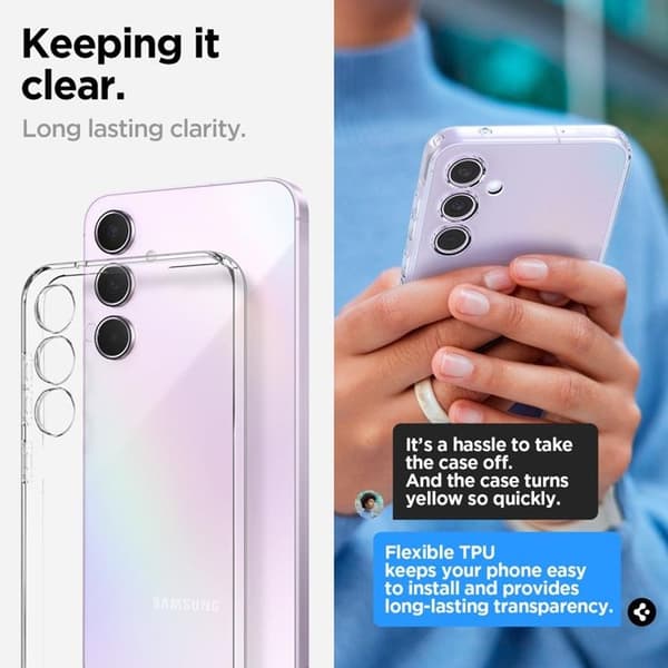 Spigen Galaxy A55 5G Mobilskal Liquid Crystal - Clear