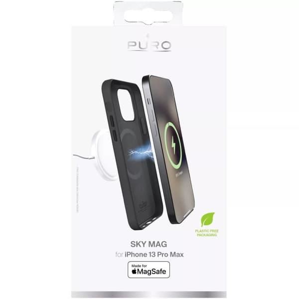 Puro iPhone 13 Pro Max SKYMAG Cover Leather Look, Black