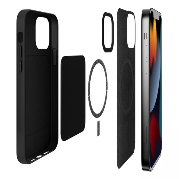Puro iPhone 13 Pro SKYMAG-deksel i skinnutseende, svart