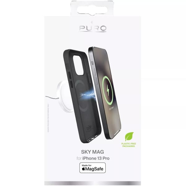 Puro iPhone 13 Pro SKYMAG Cover Leather Look, Black