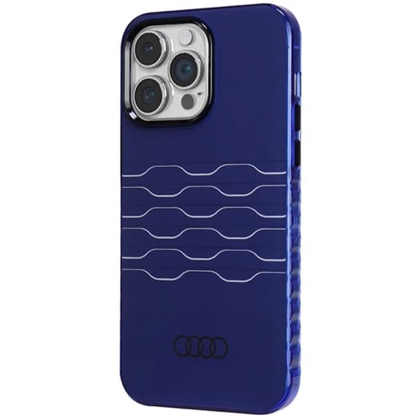 Audi iPhone 14 Pro Max Mobilskal Magsafe IML - Blå