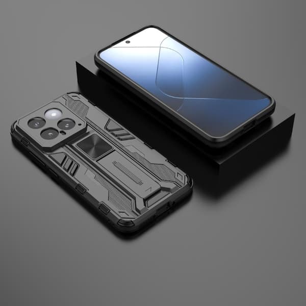Til Xiaomi 14 Cover Case Shell Back med stativ