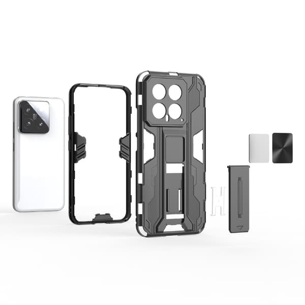 Til Xiaomi 14 Cover Case Shell Back med stativ