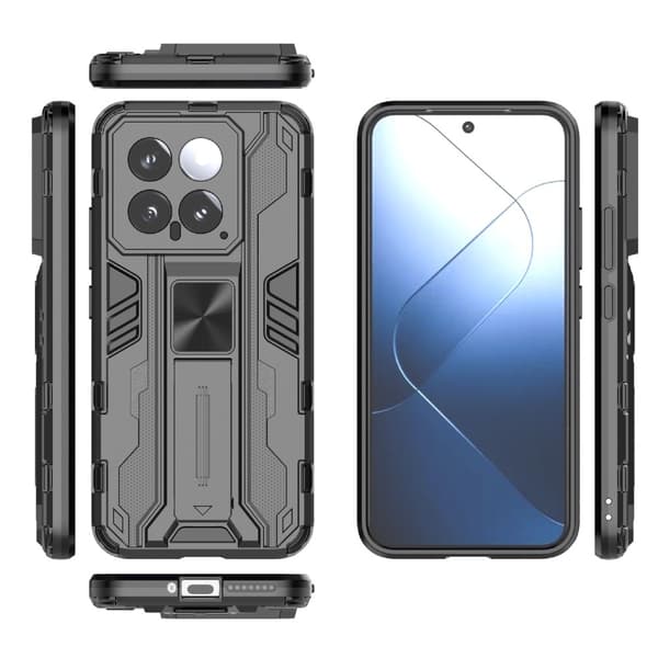 Til Xiaomi 14 Cover Case Shell Back med stativ