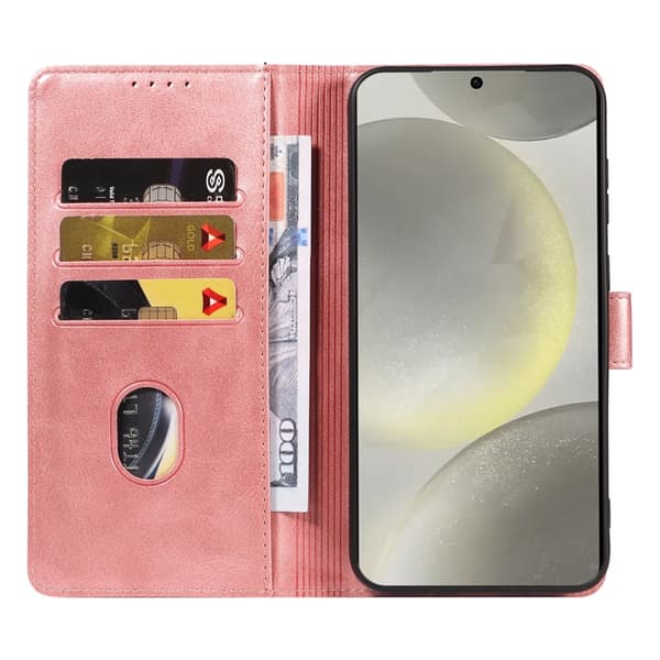 S24 Plus - Elegant Läderplånboksfodral i 6 färger