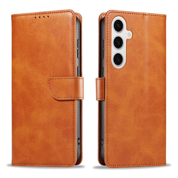 S24 Plus - Elegant Läderplånboksfodral i 6 färger