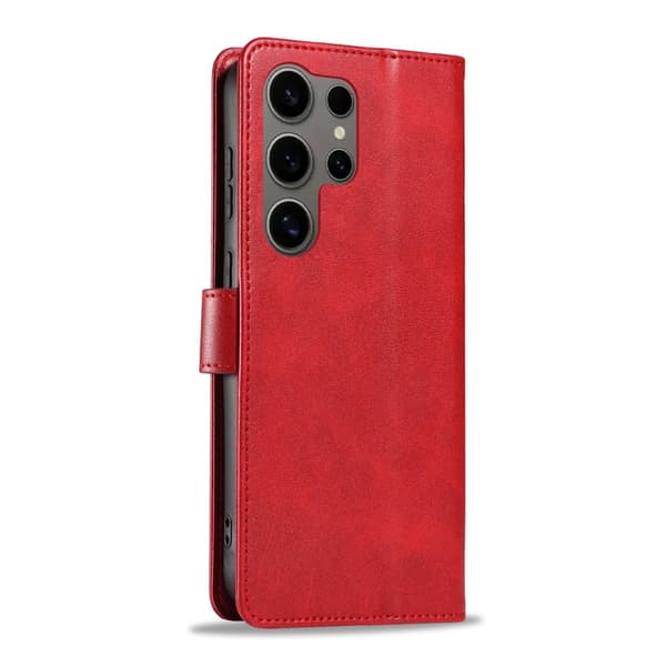 S24 Ultra - Elegant Läderplånboksfodral i 6 färger