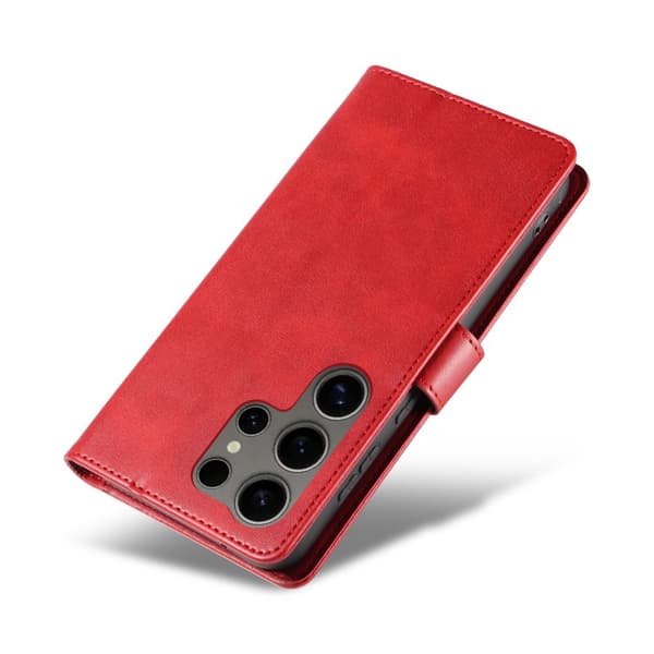 S24 Ultra - Elegant Läderplånboksfodral i 6 färger