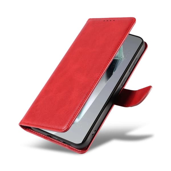 S24 Ultra - Elegant Läderplånboksfodral i 6 färger