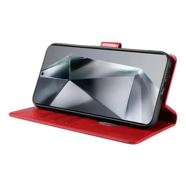 S24 Ultra - Elegant Läderplånboksfodral i 6 färger