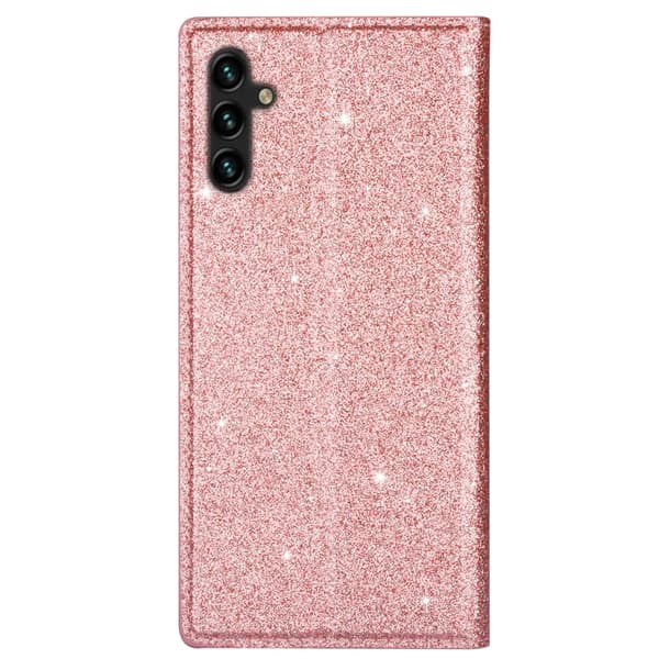 Glitter Plånboksfodral Samsung Galaxy A15 Roséguld