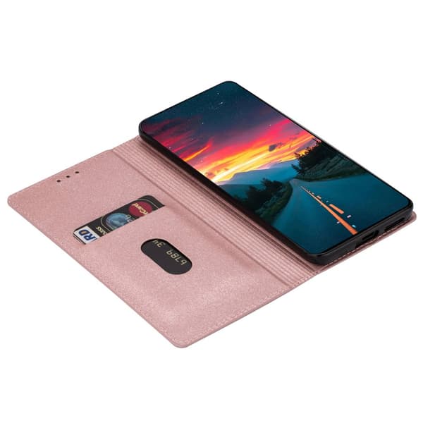 Glitter Plånboksfodral Samsung Galaxy A15 Roséguld