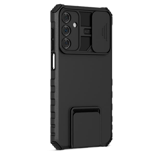 Kickstand Skal Samsung Galaxy A15 Kameraskydd Svart