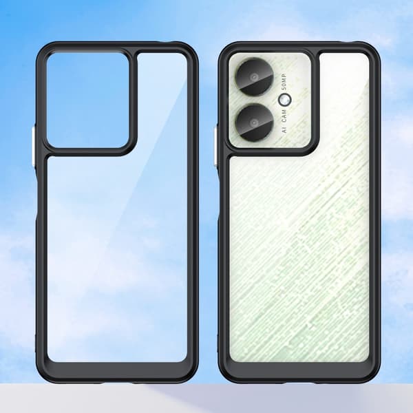 För Xiaomi Redmi 13C Fodral Skal Baksida Hybrid TPU+Akryl