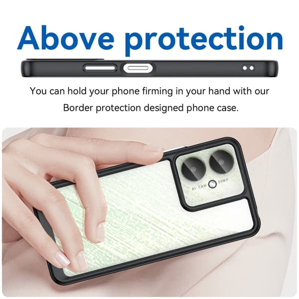 För Xiaomi Redmi 13C Fodral Skal Baksida Hybrid TPU+Akryl