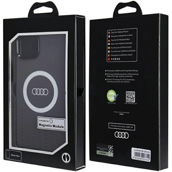 Audi iPhone 15/14 Plus Mobilskal Magsafe IML Big Logo - Svart
