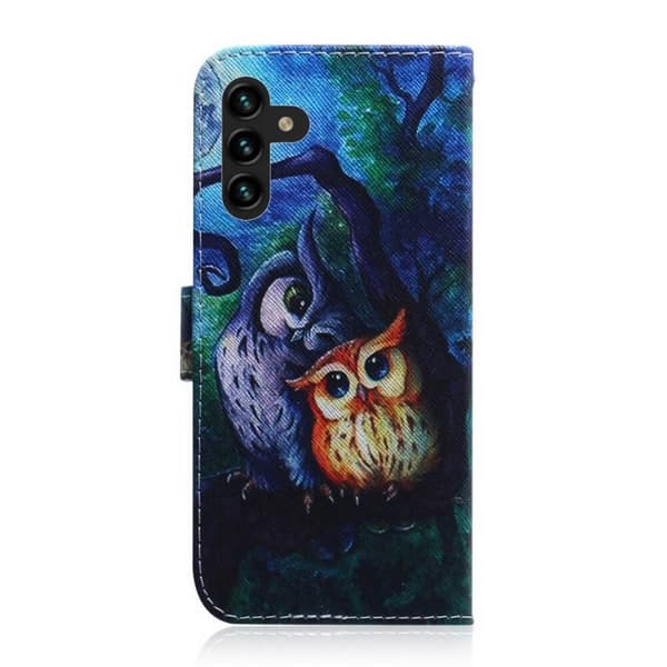 Lompakkokotelo Samsung Galaxy A15 - Pöllöt Kuunvalossa