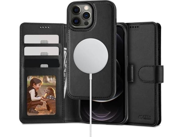 Tech-Protect Etui IPHONE 12 / 12 PRO Tech-Protect Wallet MagSafe svart