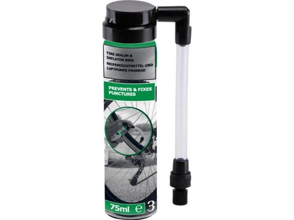 Sykkelutstyr - Tetningsspray for innerrør med universalventil, 75 ml