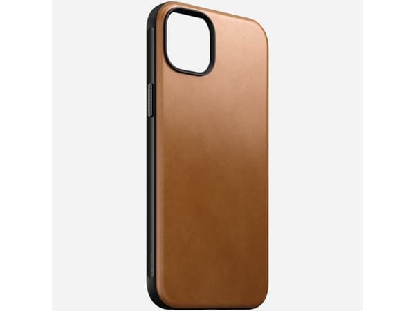 Nomad Modern Leather Case, Etui, Apple, iPhone 15 Plus, 17 cm (6.7"), Tan (gul-brun)