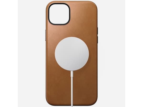Nomad Modern Leather Case, Etui, Apple, iPhone 15 Plus, 17 cm (6.7"), Tan (gul-brun)