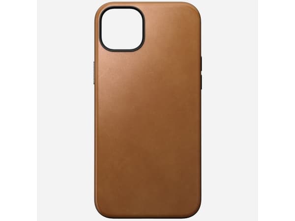 Nomad Modern Leather Case, Etui, Apple, iPhone 15 Plus, 17 cm (6.7"), Tan (gul-brun)