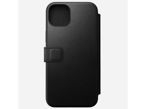 Dėklas Nomad Modern Leather Folio case for iPhone 15 Plus 6,7" juodas